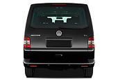 AUT 45 IZ0168 01
2010 Volkswagen Multivan Comfortline Shuttle Black Rear View On White Seamless