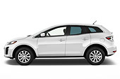 AUT 45 IZ0169 01
2011 Mazda CX7i Sport White Profile View On White Seamless