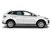 AUT 45 IZ0170 01
2011 Mazda CX7i Sport White Profile View On White Seamless