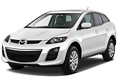 AUT 45 IZ0171 01
2011 Mazda CX7i Sport White 3/4 Front View On White Seamless