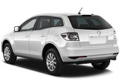 AUT 45 IZ0174 01
2011 Mazda CX7i Sport White 3/4 Rear View On White Seamless