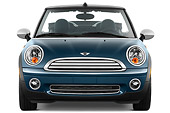 AUT 45 IZ0193 01
2010 Mini Cooper Convertible Blue Front View On White Seamless