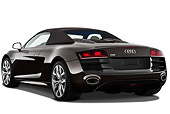 AUT 45 IZ0209 01
2011 Audi R8 Spyder V10 Convertible Brown 3/4 Rear View On White Seamless