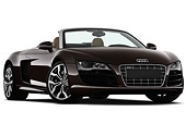 AUT 45 IZ0211 01
2011 Audi R8 Spyder V10 Convertible Brown 3/4 Front View On White Seamless