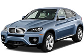 AUT 45 IZ0220 01
2011 BMW ActiveHybrid X6 Blue 3/4 Front View On White Seamless