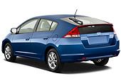 AUT 45 IZ0229 01
2011 Honda Insight EX-L Blue 3/4 Rear View On White Seamless
