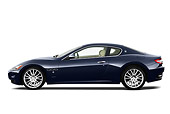 AUT 45 IZ0275 01
2013 Maserati GranTurismo S Automatic Coupe Blue Profile View On White Seamless