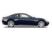 AUT 45 IZ0276 01
2013 Maserati GranTurismo S Automatic Coupe Blue Profile View On White Seamless