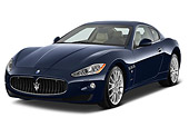 AUT 45 IZ0277 01
2013 Maserati GranTurismo S Automatic Coupe Blue 3/4 Front View On White Seamless