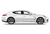 AUT 45 IZ0284 01
2013 Porsche Panamera Turbo White Profile View On White Seamless
