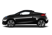 AUT 45 IZ0299 01
2013 Renault Wind Convertible Black Profile View On White Seamless