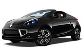AUT 45 IZ0302 01
2013 Renault Wind Convertible Black 3/4 Front View On White Seamless