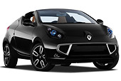AUT 45 IZ0304 01
2013 Renault Wind Convertible Black 3/4 Front View On White Seamless