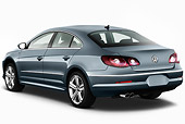 AUT 45 IZ0312 01
2012 Volkswagen CC Sport R-Line Sedan Blue 3/4 Rear View On White Seamless