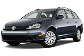AUT 45 IZ0318 01
2010 Volkswagen Jetta SportWagen S Gray 3/4 Front View On White Seamless