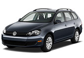 AUT 45 IZ0319 01
2010 Volkswagen Jetta SportWagen S Gray 3/4 Front View On White Seamless