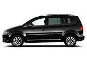 AUT 45 IZ0324 01
2010 Volkswagen Touran Highline 5 Door Mini MPV Black Profile View On White Seamless
