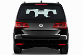AUT 45 IZ0331 01
2010 Volkswagen Touran Highline 5 Door Mini MPV Black Rear View On White Seamless