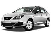 AUT 45 IZ0336 01
2011 SEAT Ibiza ST 5 Door Wagon Silver 3/4 Front View On White Seamless