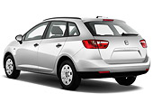 AUT 45 IZ0338 01
2011 SEAT Ibiza ST 5 Door Wagon Silver 3/4 Rear View On White Seamless