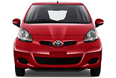 AUT 45 IZ0347 01
2010 Toyota Aygo 5 Door Microcar Red Front View On White Seamless