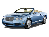 AUT 45 IZ0349 01
2010 Bentley Continental GTC Blue 3/4 Front View On White Seamless