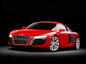 AUT 45 RK0011 01
2010 Audi R8 5.2 FSI Quattro Coupe Red 3/4 Front View Studio