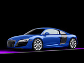 AUT 45 RK0013 01
2010 Audi R8 5.2 FSI Quattro Coupe Blue 3/4 Front View Studio