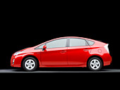 AUT 45 RK0030 01
2010 Toyota Prius Hybrid Red Profile View Studio