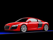 AUT 45 RK0012 01
2010 Audi R8 5.2 FSI Quattro Coupe Red 3/4 Front View Studio