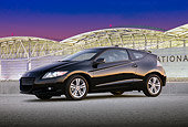 AUT 46 BK0036 01
2011 Honda CR-Z Black 3/4 Side View On Pavement By San Francisco International Airport