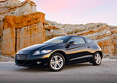 AUT 46 BK0037 01
2011 Honda CR-Z Black 3/4 Front View On Pavement By Red Rock
