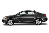 AUT 46 IZ0001 01
2013 Buick Regal CXL Sedan Gray Profile View On White Seamless