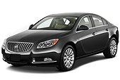 AUT 46 IZ0003 01
2013 Buick Regal CXL Sedan Gray 3/4 Front View On White Seamless