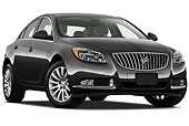 AUT 46 IZ0004 01
2013 Buick Regal CXL Sedan Gray 3/4 Front View On White Seamless