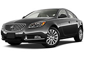 AUT 46 IZ0005 01
2013 Buick Regal CXL Sedan Gray 3/4 Front View On White Seamless