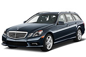 AUT 46 IZ0019 01
2011 Mercedes-Benz E350 4Matic Wagon Blue 3/4 Front View On White Seamless