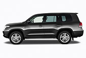 AUT 46 IZ0033 01
2012 Toyota Land Cruiser SUV Dark Gray Profile View On White Seamless