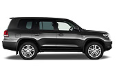 AUT 46 IZ0034 01
2012 Toyota Land Cruiser SUV Dark Gray Profile View On White Seamless