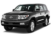 AUT 46 IZ0035 01
2012 Toyota Land Cruiser SUV Dark Gray 3/4 Front View On White Seamless