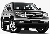 AUT 46 IZ0037 01
2012 Toyota Land Cruiser SUV Dark Gray 3/4 Front View On White Seamless