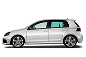 AUT 46 IZ0041 01
2012 Volkswagen Golf Hatchback White Profile View On White Seamless