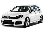 AUT 46 IZ0043 01
2012 Volkswagen Golf Hatchback White 3/4 Front View On White Seamless