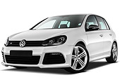 AUT 46 IZ0044 01
2012 Volkswagen Golf Hatchback White 3/4 Front View On White Seamless