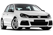 AUT 46 IZ0045 01
2012 Volkswagen Golf Hatchback White 3/4 Front View On White Seamless