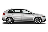 AUT 46 IZ0055 01
2012 Audi A3 Premium Hatchback Silver Profile View On White Seamless