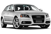 AUT 46 IZ0057 01
2012 Audi A3 Premium Hatchback Silver 3/4 Front View On White Seamless