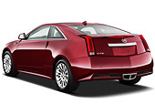 AUT 46 IZ0067 01
2013 Cadillac CTS Coupe Premium Red 3/4 Rear View On White Seamless