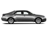 AUT 46 IZ0080 01
2011 Saab 95 Vector 4-Door Sedan Gray Profile View On White Seamless