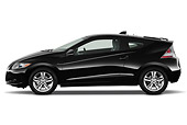 AUT 46 IZ0087 01
2011 Honda CRZ EX Sport Hybrid Coupe Black Profile View On White Seamless